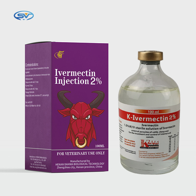 मवेशियों और सूअरों के परजीवी रोगों के लिए पशु चिकित्सा इंजेक्शन औषधि आइवरमेक्टिन 1% इंजेक्शन 50 मि.ली. 100 मि.ली.