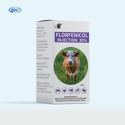 फ़्लोरफ़ेनिकॉल 30% इंजेक्शन पशु चिकित्सा इंजेक्शन योग्य दवाएं 50 मिलीलीटर 100 मिलीलीटर जानवरों के लिए एंटीबायोटिक्स