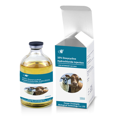 पशु चिकित्सा इंजेक्टेबल ड्रग्स फैक्ट्री सीधी आपूर्ति डॉक्सीसाइक्लिन हाइड्रोक्लोराइड एचसीएल इंजेक्शन 10% पशु चिकित्सा उपयोग