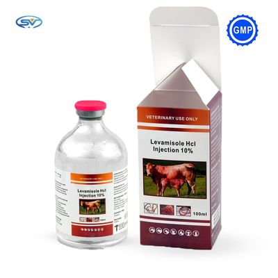 पशु चिकित्सा इंजेक्शन दवा लेवामिसोल एचसीएल इंजेक्शन 10% मवेशी बछड़ों ऊंट-भेड़ बकरी घोड़ों के लिए