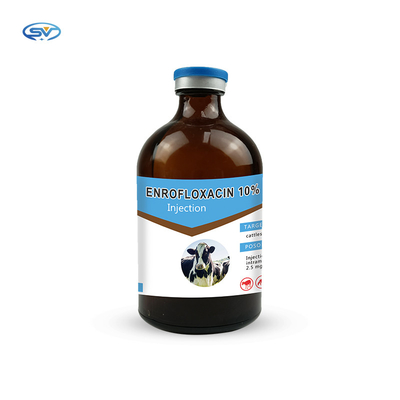 सीएक्सबीटी एनरोफ्लोक्सासिन 10% पशु चिकित्सा इंजेक्शन योग्य दवाएं क्विनोलोन 100 मिलीलीटर
