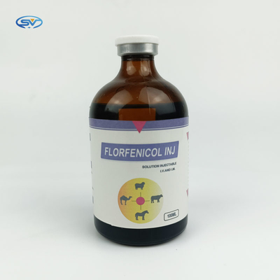 सूजन-रोधी और ज्वरनाशक प्रभाव के लिए पशु चिकित्सा औषधि इंजेक्टेबल फ्लोरफेनिकॉल 20% इंजे