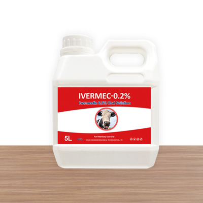 मवेशी और भेड़ के लिए पशु चिकित्सा मौखिक समाधान दवा Ivermectin 0.2% मौखिक समाधान