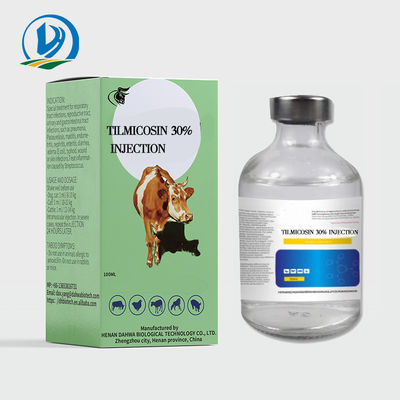 भेड़ मवेशी सूअर पोल्ट्री के लिए 30% टिल्मिकोसिन इंजेक्शन पशु चिकित्सा दवाएं