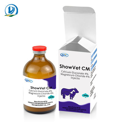कैल्शियम ग्लूकोनेट 4% + मैग्नीशियम क्लोराइड 4% मवेशी भेड़ के लिए पशु चिकित्सा इंजेक्शन योग्य दवाएं