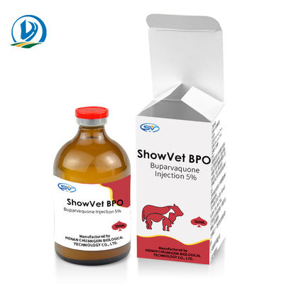 Buparvaquone इंजेक्शन मवेशी बछड़ों भेड़ बकरियों कुत्तों बिल्लियों के लिए 5% पशु चिकित्सा इंजेक्शन योग्य दवाएं