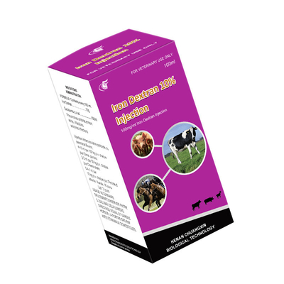 मवेशी भेड़ बकरियों के लिए पशु चिकित्सा इंजेक्शन योग्य दवाएं आयरन डेक्सट्रान इंजेक्शन 10%