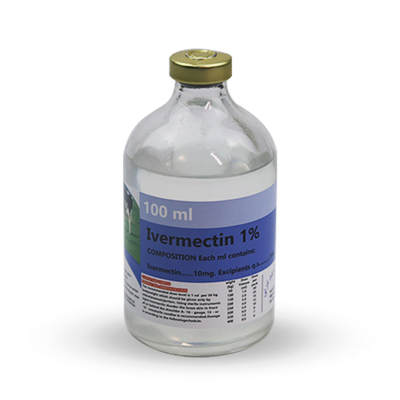 पशु चिकित्सा इंजेक्शन योग्य दवाएं कच्चा माल Ivermectin 1% इंजेक्शन एंटीपैरासिटिक दवाओं के लिए